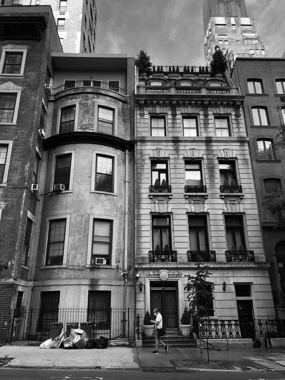 A photo of East 37th Street, 8/26/2020 in black and white