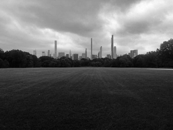 A photo of Central Park, 8/29/2020 in black and white