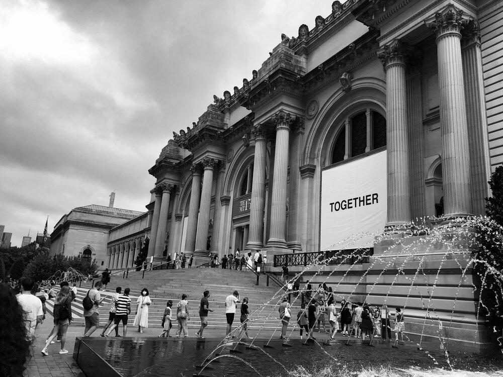 A photo of The Met, 8/29/2020 in black and white