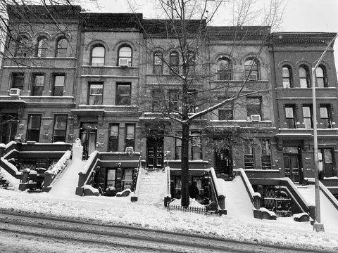 A photo of West 141st Street, 12/17/2020 in black and white