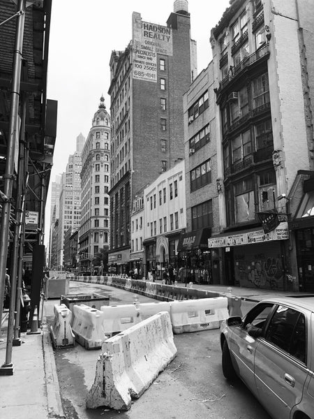 A photo of West 28th Street, 9/24/2020 in black and white