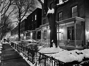 A photo of Astor Row, 2/3/2021 in black and white